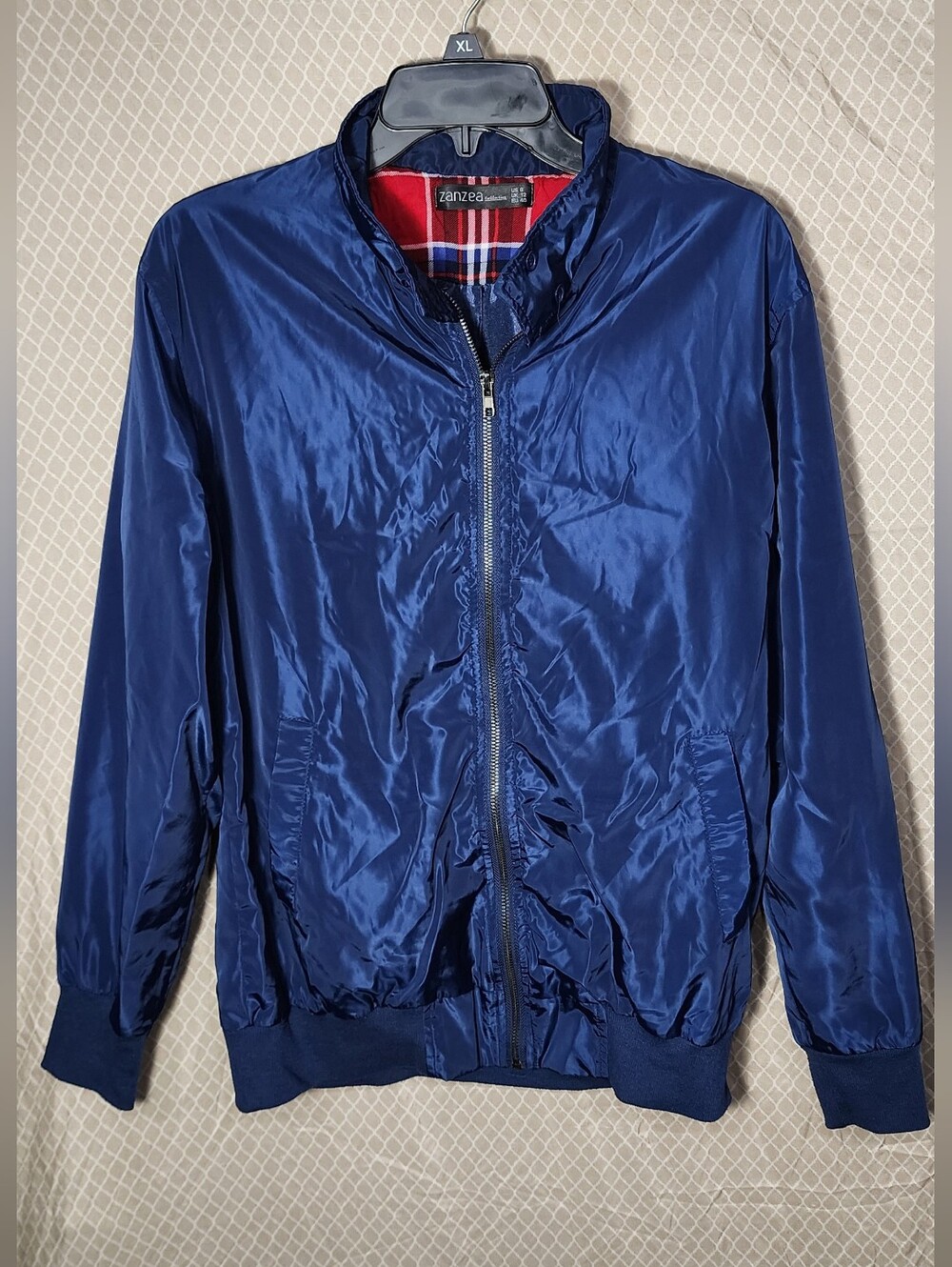 Vintage Zanzea Navy Blue Full Zip Jacket Women's 8 Used Great Shape